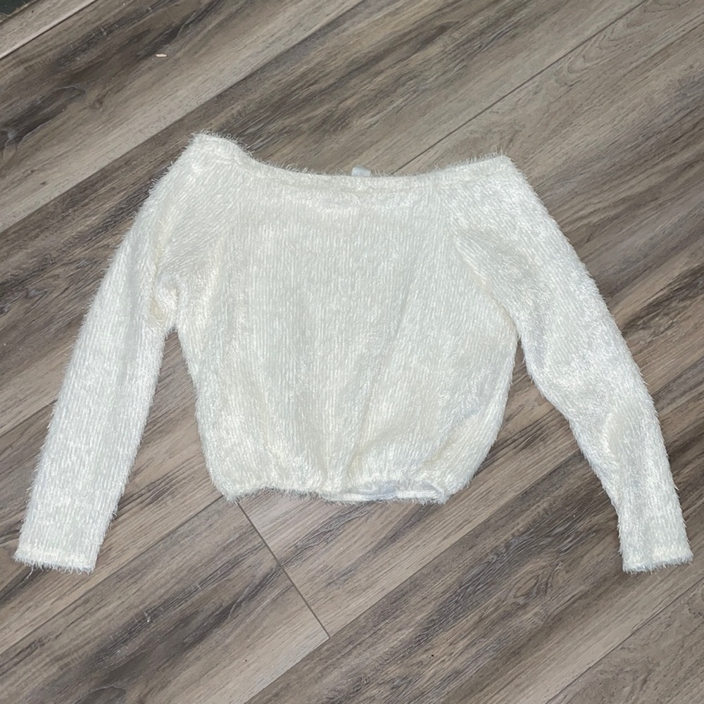 Off the shoulder sweater size M cropped